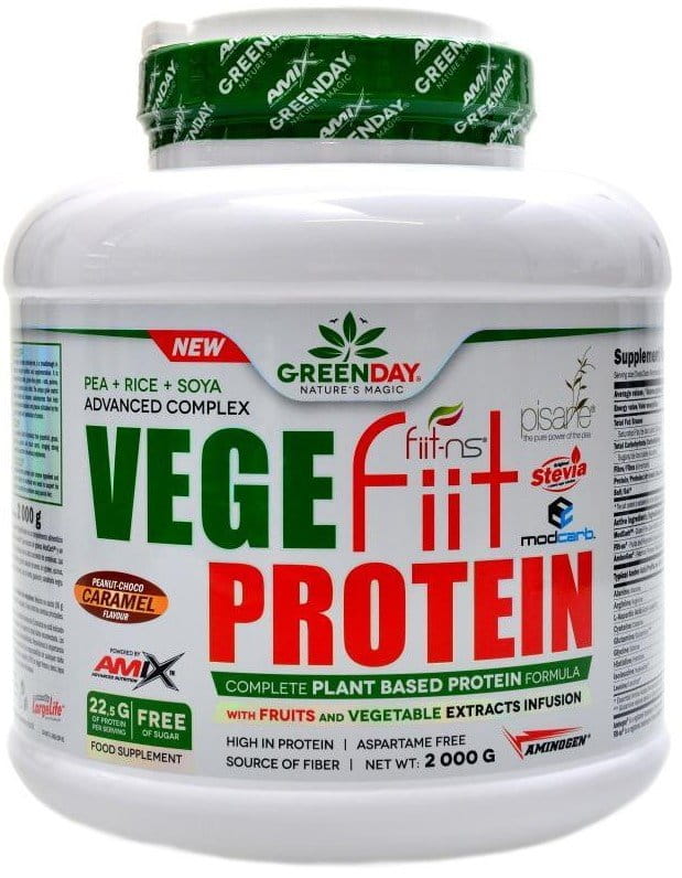 Vegan protein powder Amix Vege Fiit 2kg peanut chocolate caramel