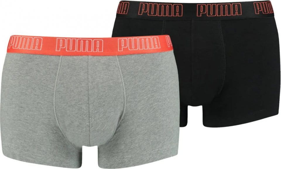 shorts Puma Basic Trunk Boxer 2er Pack Grau Schwarz F031