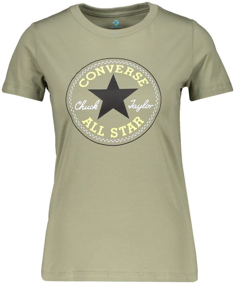 Converse Chuck Patch Nova T-Shirt Damen Grün F368 Rövid ujjú póló