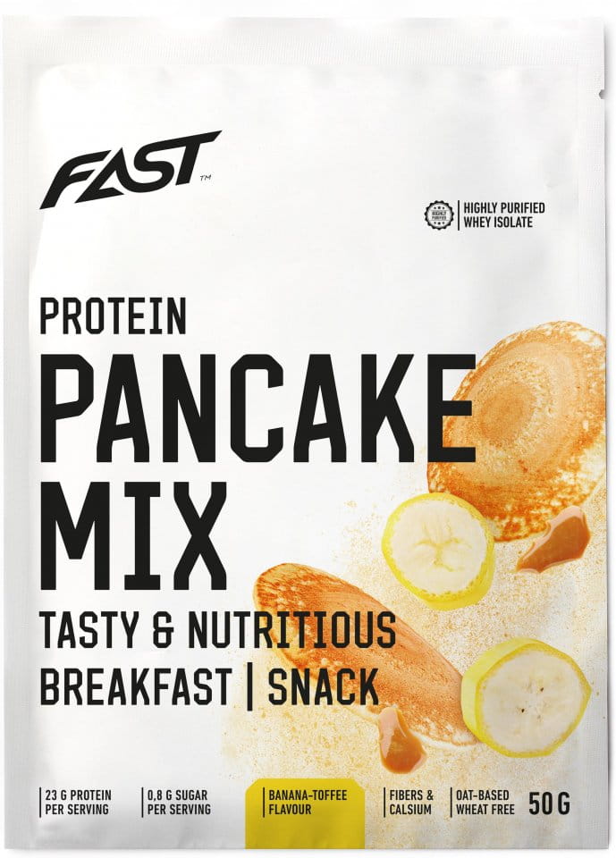 FAST pancakes - protein pancake mix 50 g - banana - caramel
