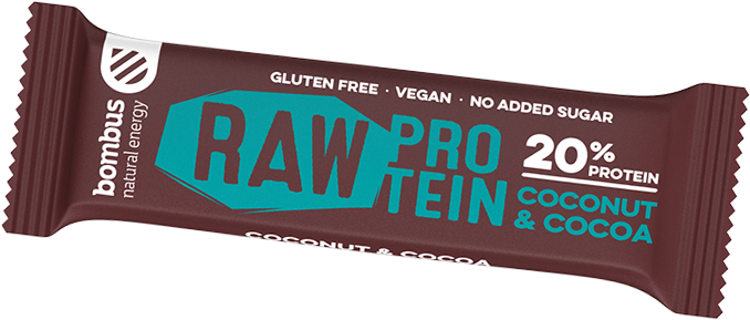 bars and biscuits Bombus RAW PROTEIN COCONUT&COCOA 50g