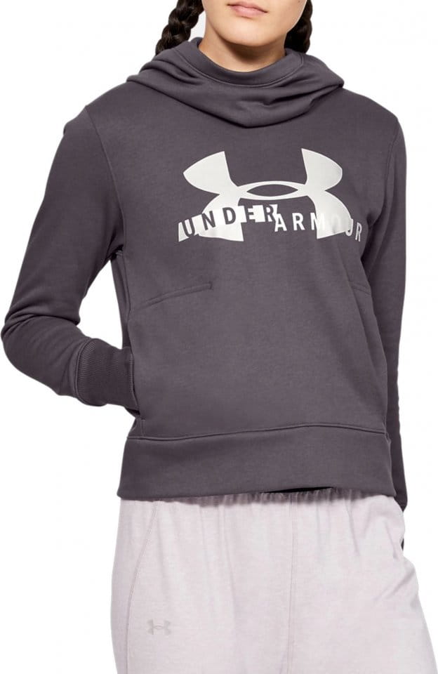 Hooded sweatshirt Under Armour Cotton Fleece Sportstyle Logo hoodie-Gra
