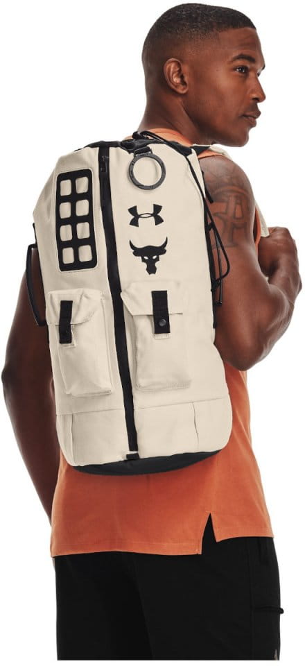 Backpack Under Armour UA Project Rock 60 Gym Bag-WHT