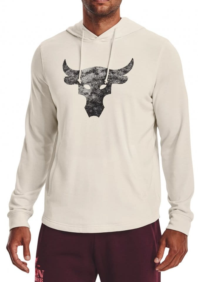 Hooded sweatshirt Under Armour UA Project Rock Terry HD-WHT