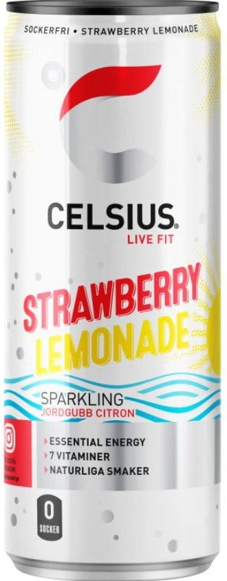 Power and drinks Celsius Energy Drink Strawberry Lemonade 355ml