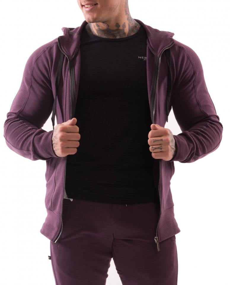 Hooded sweatshirt Nebbia jacket zip