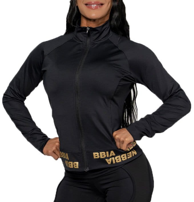 Women's fitness zip-up jacket Nebbia Intense Warm-Up Gold