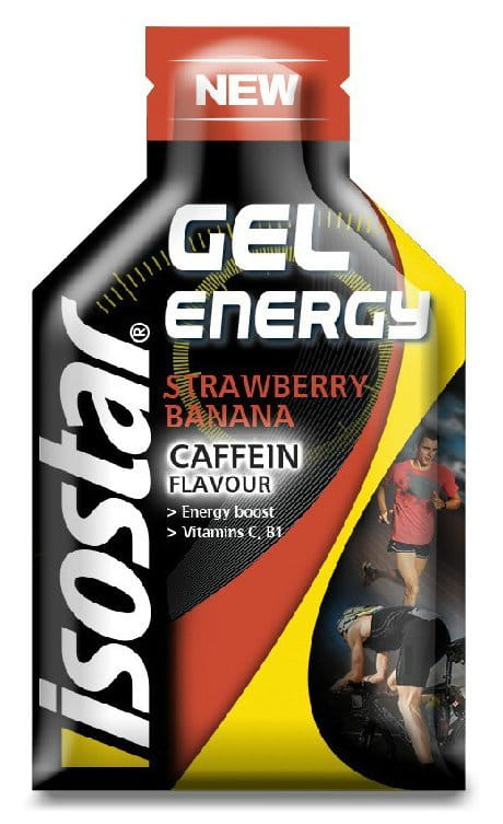 Energy gels Isostar GEL CAFFEIN STRAWBERRY BANANA 35g