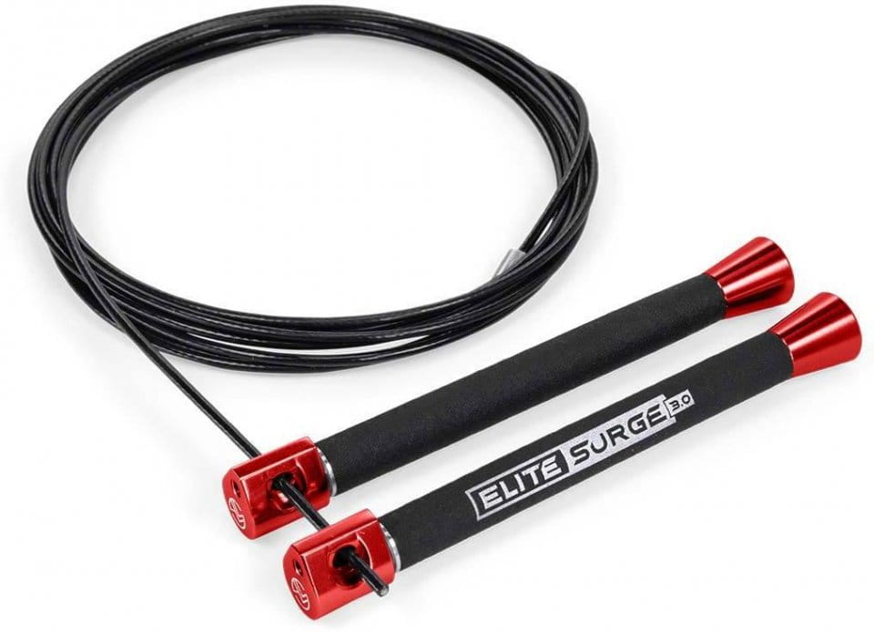 Jump rope SRS Elite Surge 3.0 - Red Handle / Black Cable