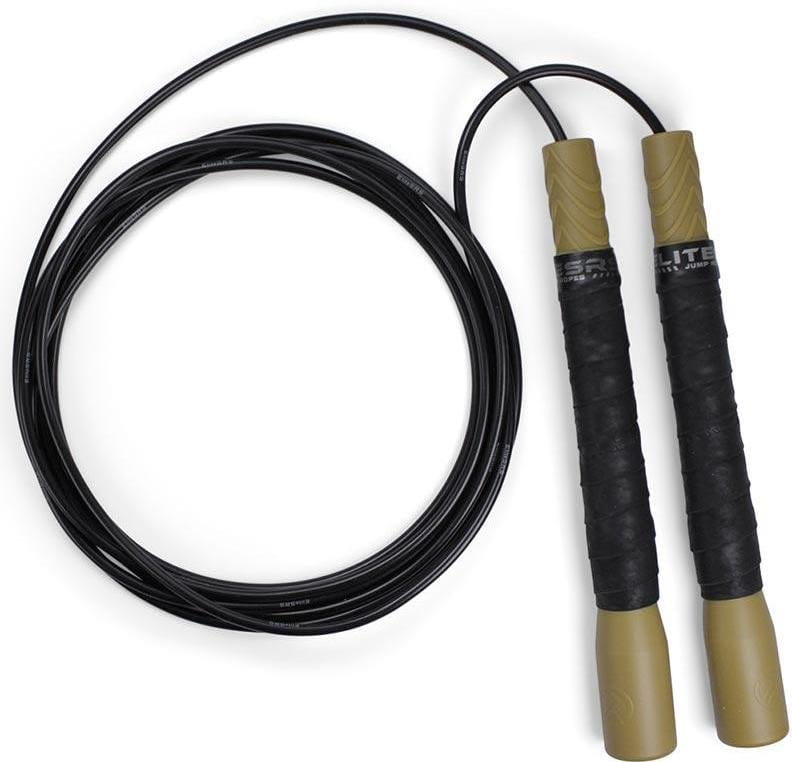 ELITE SRS Pro Freestyle Jump Rope - Gold Handle / Black 4mm Cord